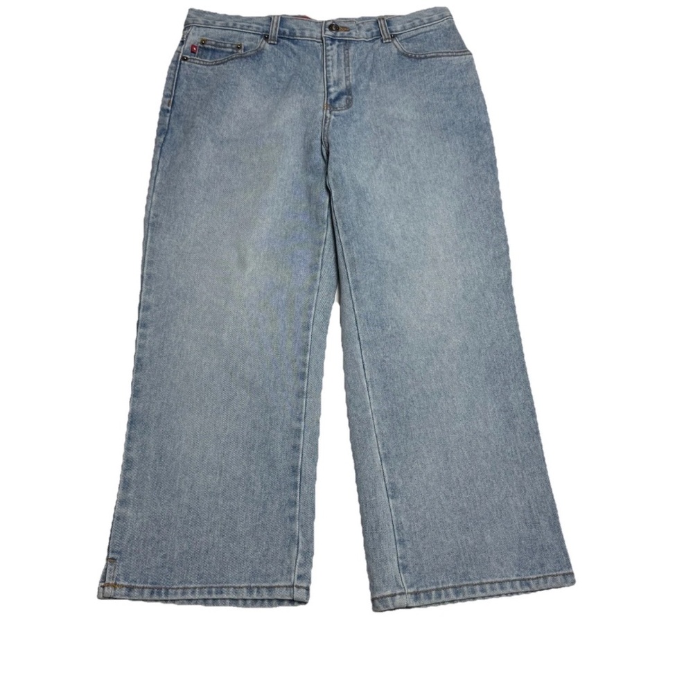 Zana Di Vintage Fit Wide Leg Capri Denim Jeans Size: 11 (34x23)